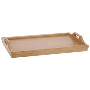 Merkloos Dienblad voor op bed/tafeltje klappootjes hout 50 x 30 cm -