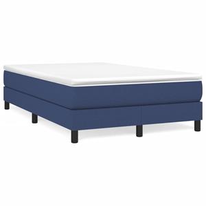 VidaXL Boxspring met matras stof blauw 120x190 cm