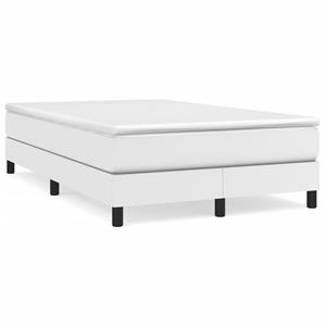 VidaXL Boxspring met matras kunstleer wit 120x190 cm