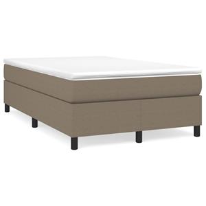 VidaXL Boxspring met matras stof taupe 120x190 cm