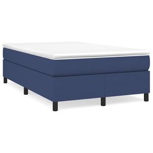 VidaXL Boxspring met matras stof blauw 120x190 cm