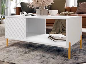 Mobistoxx Rechthoekige salontafel LEMIRUS 92 cm wit