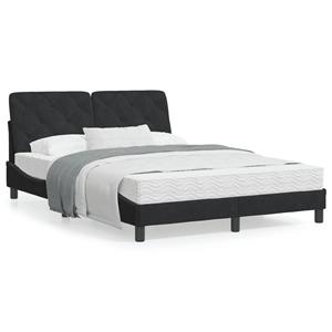 VidaXL Bed met matras fluweel zwart 120x200 cm