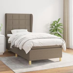 VidaXL Boxspring met matras stof taupe 90x190 cm