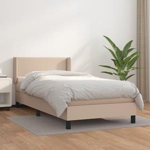 VidaXL Boxspring met matras kunstleer cappuccinokleurig 80x200 cm