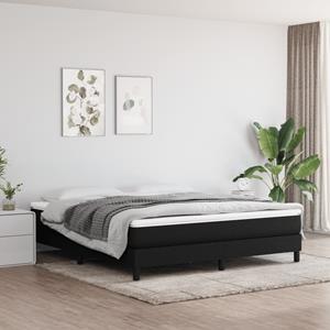 VidaXL Boxspring met matras stof zwart 180x200 cm