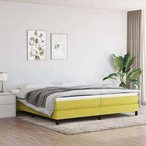 VidaXL Boxspring met matras stof groen 200x200 cm