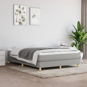 VidaXL Boxspring met matras stof lichtgrijs 140x190 cm