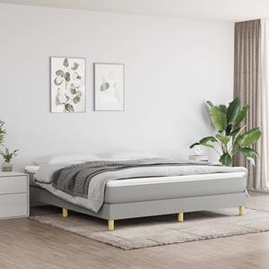 VidaXL Boxspring met matras stof lichtgrijs 180x200 cm