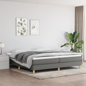 VidaXL Boxspring met matras stof donkergrijs 200x200 cm