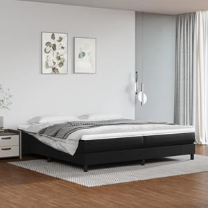 VidaXL Boxspring met matras kunstleer zwart 200x200 cm