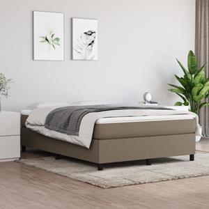 VidaXL Boxspring met matras stof taupe 140x190 cm