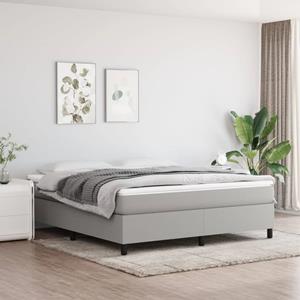 VidaXL Boxspring met matras stof lichtgrijs 160x200 cm