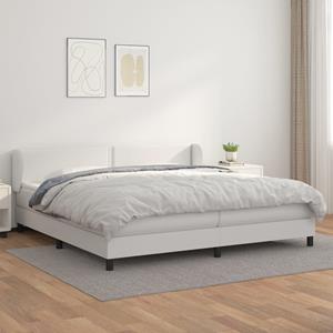 VidaXL Boxspring met matras kunstleer wit 200x200 cm