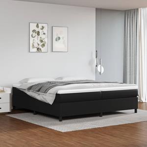 VidaXL Boxspring met matras kunstleer zwart 200x200 cm