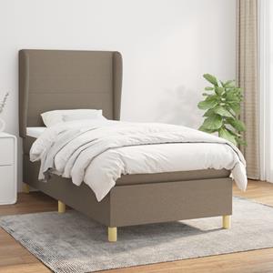 VidaXL Boxspring met matras stof taupe 90x190 cm