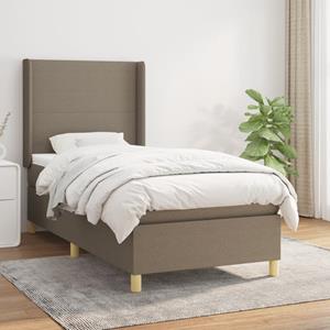 VidaXL Boxspring met matras stof taupe 90x190 cm