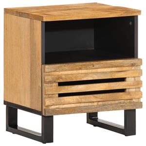 vidaXL Nachtkastjes 2 st 40x33x46 cm massief ruw mangohout