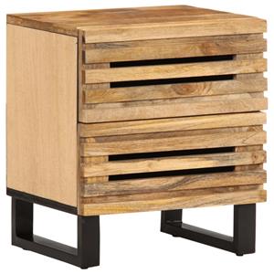 vidaXL Nachtkastjes 2 st 40x33x46 cm massief ruw mangohout