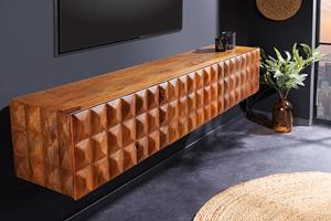Invicta Interior Massief houten TV-lowboard VULCANO 160cm hangende woonkamer naturel mango - 43351