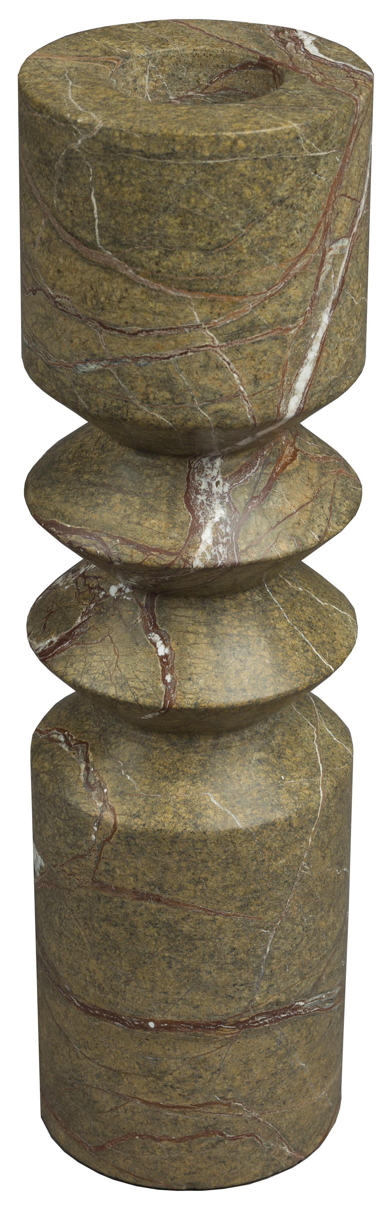 Dutchbone Kaarshouder Satpura Marmer, 32cm - Bruin