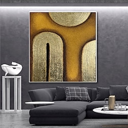 Light in the box abstracte gouden schilderijen handgemaakte rijke getextureerde acryl goudfolie schilderij moderne kunst aan de muur handgeschilderde bladgoud kunstwerk schilderij voor woonkamer bed kamer kunstwerk