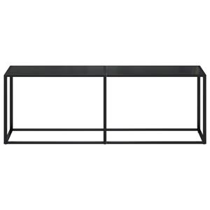 vidaXL Wandtafel 220x35x75,5 cm gehard glas zwart