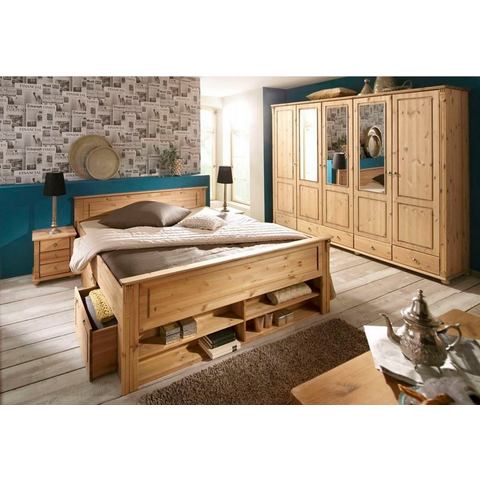 Home affaire Massief houten ledikant TESSIN massief gecertificeerd grenen, paneel-look, stabiele kwaliteit