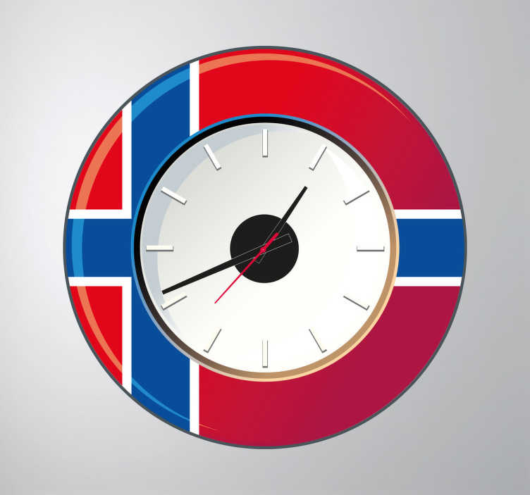 Tenstickers Sticker klok Noorwegen