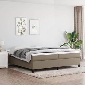 VidaXL Boxspring met matras stof taupe 200x200 cm