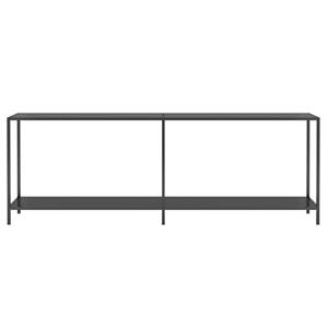 vidaXL Wandtafel 220x35x75,5 cm gehard glas zwart