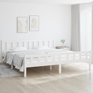 VidaXL Bedframe massief hout wit 160x200 cm