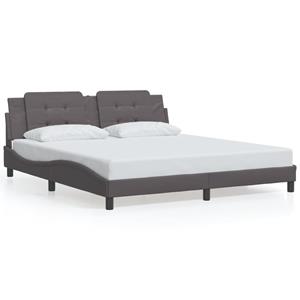 VidaXL Bedframe met LED-verlichting kunstleer zwart 180x200 cm