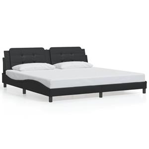 VidaXL Bedframe met LED-verlichting kunstleer zwart 200x200 cm