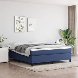 VidaXL Bedframe stof blauw 160x200 cm