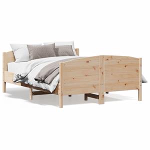 VidaXL Bedframe met hoofdbord massief grenenhout 160x200 cm