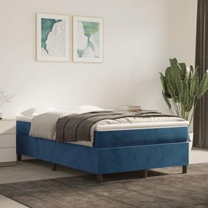 VidaXL Bedframe fluweel donkerblauw 120x200 cm