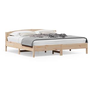 VidaXL Bedframe met hoofdbord massief grenenhout 200x200 cm