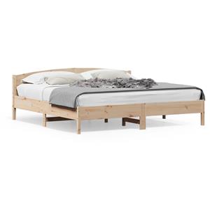 VidaXL Bedframe met hoofdbord massief grenenhout 180x200 cm