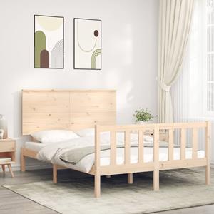 VidaXL Bedframe met hoofdbord massief hout 120x200 cm