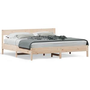 VidaXL Bedframe met hoofdbord massief grenenhout 180x200 cm