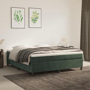 VidaXL Bedframe fluweel donkergroen 180x200 cm