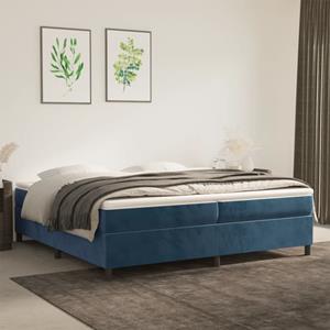 VidaXL Bedframe fluweel donkerblauw 200x200 cm