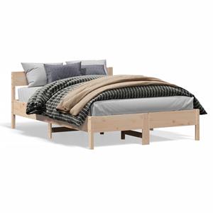 VidaXL Bedframe met hoofdbord massief grenenhout 120x190 cm