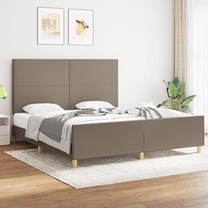 VidaXL Bedframe met hoofdbord stof taupe 180x200 cm