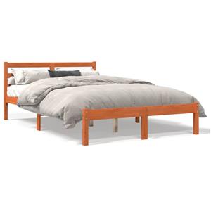 VidaXL Bedframe massief grenenhout wasbruin 150x200 cm