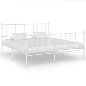 VidaXL Bedframe metaal wit 140x200 cm