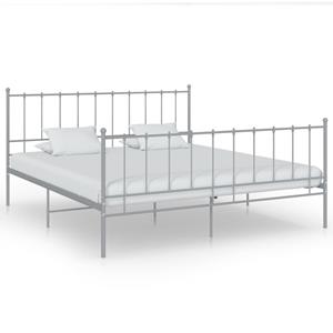 VidaXL Bedframe metaal grijs 180x200 cm