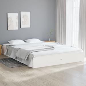 VidaXL Bedframe massief hout wit 180x200 cm