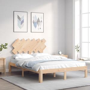 VidaXL Bedframe met hoofdbord massief hout 120x200 cm